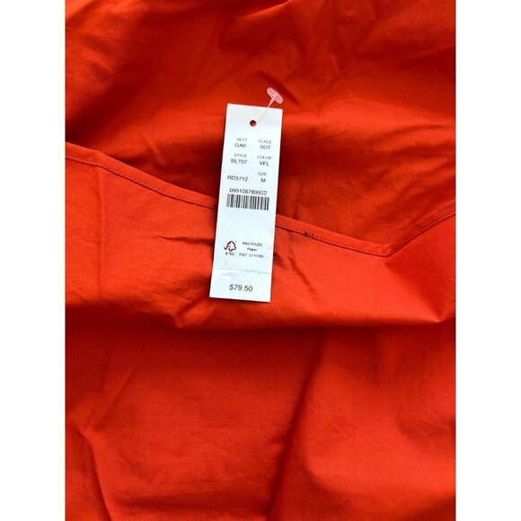 NWT J.Crew Organic Cotton Poplin Red Halter Top M - Picture 8 of 9